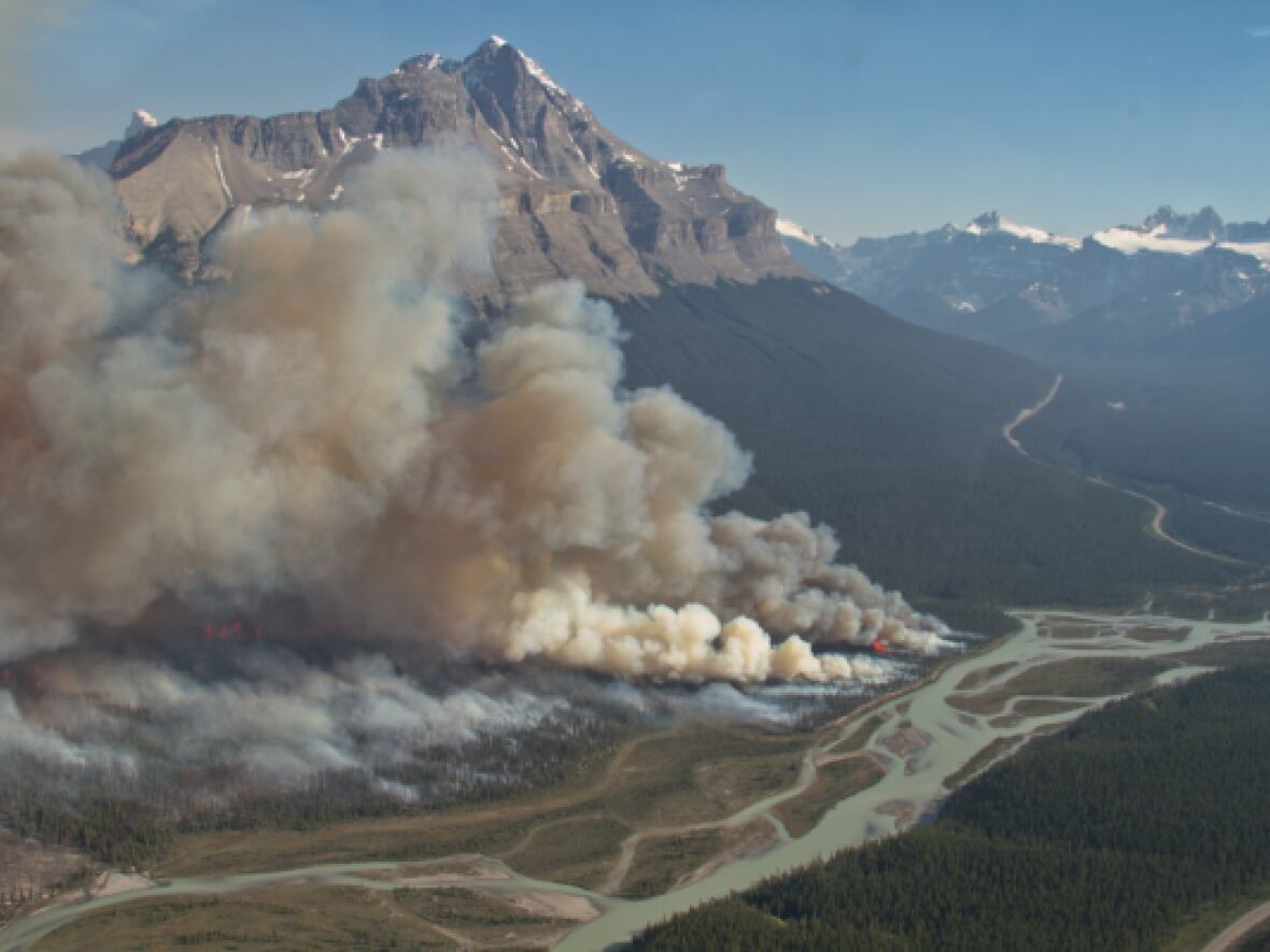 Crews Battle Wildfire Near Banff National Park Border Cbc News Crews Battle Wildfire Near Banff National Park Border