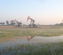 Wet oil field