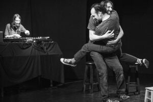 Three Tones Theatre. Speechless. Sarah Michaelson, Felipe Ortiz, Daniel Orrantia Hanz Rippe and Fern