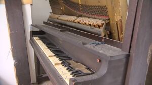 smashed piano