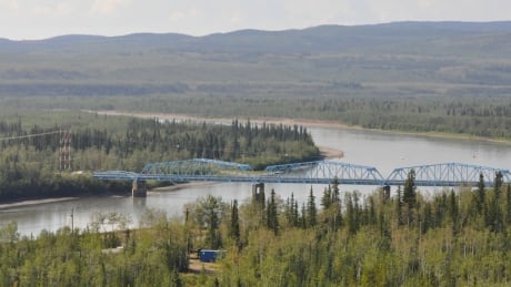 The North Klondike Highway at Pelly Crossing, Yukon. The Yukon Government has proposed a plan to reconstruct portions of the highway, from outside the community to Dawson City. Pelly Crossing, Yukon bridge