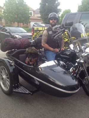 Dan Welch and service dog 1