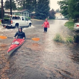 Kamloops flooding kayaker