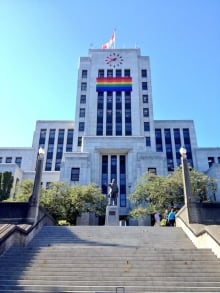Vancouver City Hall Pride Flag