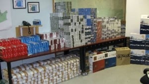 Contraband cigarettes seized by RCMP