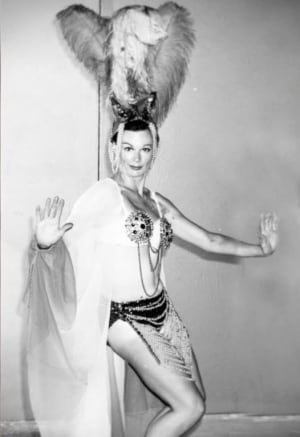 Daphne Korol wearing costume designed by husband Taras (Ted) Korol
