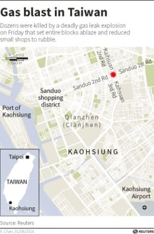 Taiwan-gas-blast-map