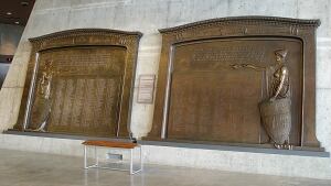 Eaton brass war memorial plaques