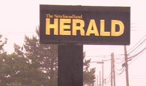 The Newfoundland Herald sign anti-gay letter response