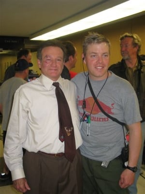 Shane Clements poses with Robin Williams