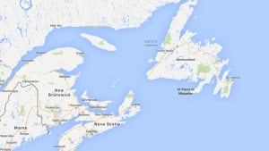 Atlantic Canada map