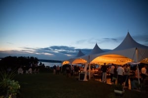 Aaron Powers and Pamela Reid's wedding tent by White Willow Photography