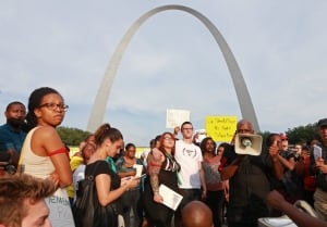 Michael Brown shooting vigil