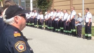 First responders at funeral of paramedic William Mallock
