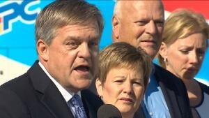 David Alward during the Progressive Conservative Party's election campaign launch