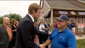 Brian Gallant during Liberal Part's campaign launch