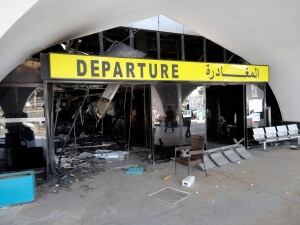 Tripoli, Libya airport damage jet attack