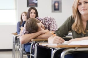 Sleeping student