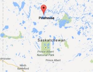 Pinehouse, Sask., map