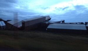 train derails storm