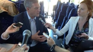 Alward campaign scrum