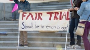 legal aid protest
