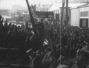Royal Newfoundland Regiment departing St. John's 1914
