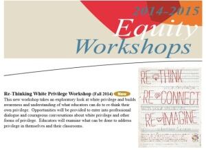 A description of the white privilege workshop