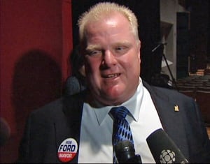 Rob Ford, pictured in October 2010, two weeks ahead of the election