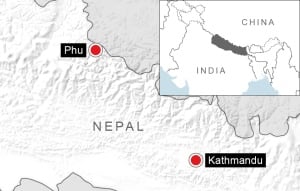 Location of the Nepal avalanche