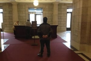 Guard inside legislature