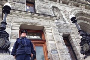 Guard outside B.C. legislature