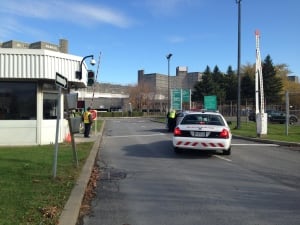 Extra military car guarding St-Jean garrison