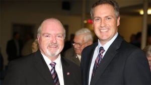 Interim Tory Leader Bruce Fitch with Saint John East candidate Glen Savoie