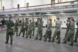 Argylls regiment practicing drills
