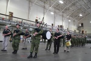 Argylls practicing drills