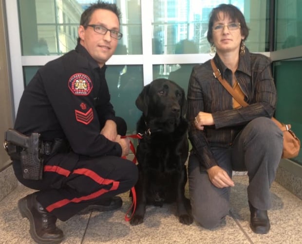 Hawk the trauma dog with his handlers