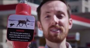 Our Horizon gas pump warning label