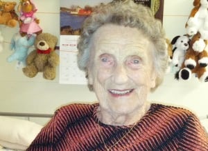 Victoria Badcock 100-years-old remembers father at Beaumont-Hamel