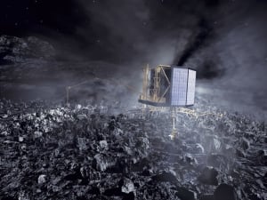 Philae on comet surface