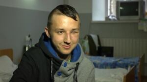 Teenager Nazar Derzhylo after Canadian team operates on his eye