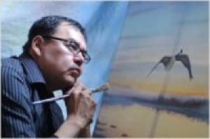Cree artist Tim Whiskeychan