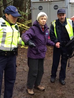 Barbara Grant, 84, arrested on Burnaby Mountain on Nov. 25, 2014