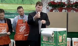 John Baird recycles light bulb