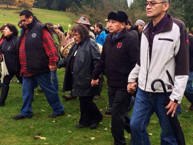 Grand Chief Stewart Phillip at Kinder Morgan pipeline protest
