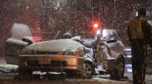Langley accident snowfall