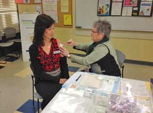Nurses flu shot