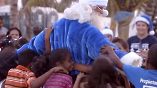WestJet Blue Santa