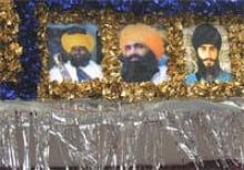 Martyrs portrayed on a parade float