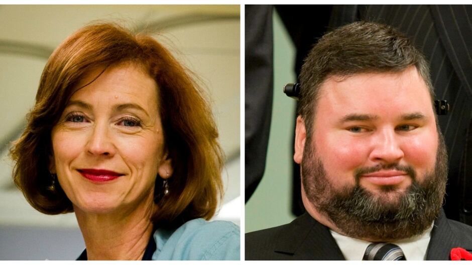 Two advocates of both assisted death and palliative care: Maureen Taylor, physician assistant at Toronto's Sunnybrook Health Sciences Centre, and Winnipeg MP Steven Fletcher (photo credits: Sunnbrook / CP Images)
